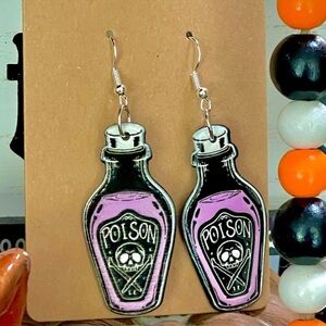 Halloween NEW Poison Bottle Boutique Earrings